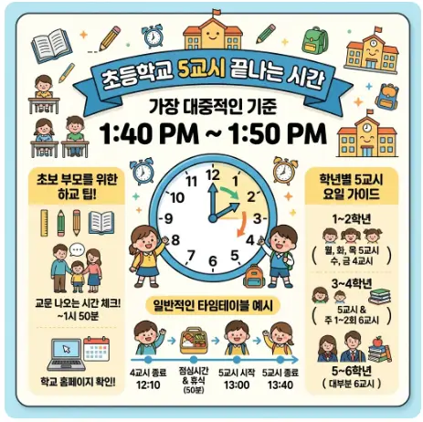 초등학교-5교시-끝나는-시간