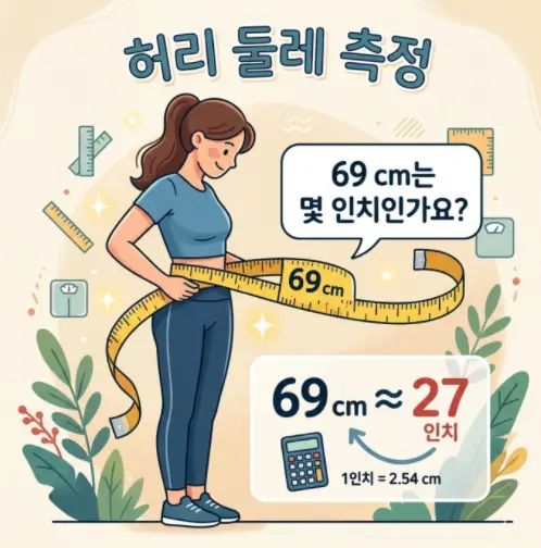 허리둘레-69cm-몇인치