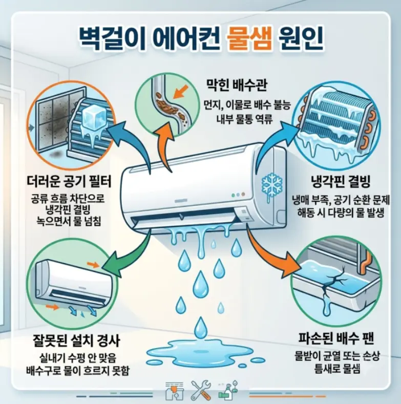 벽걸이-에어컨에서-물이-뚝뚝-떨어지는-원인