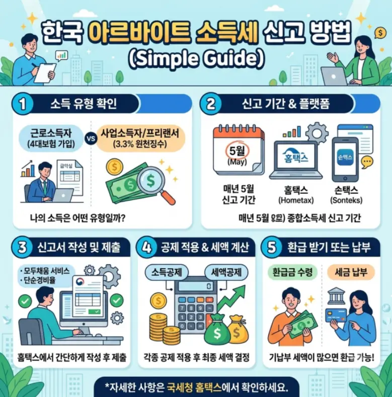 아르바이트(알바)-종합소득세-신고-방법