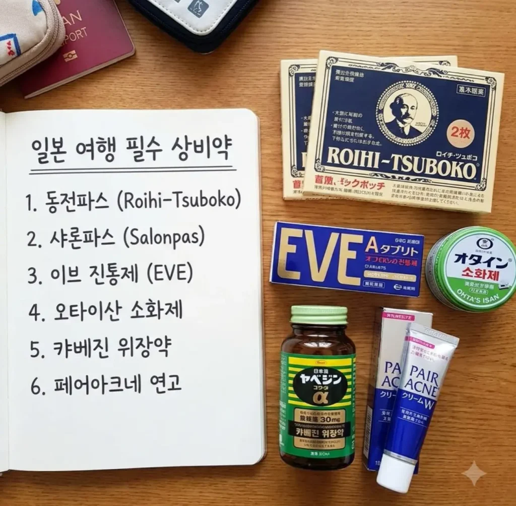 일본 여행 시 반드시 구매해야 하는 현지 상비약