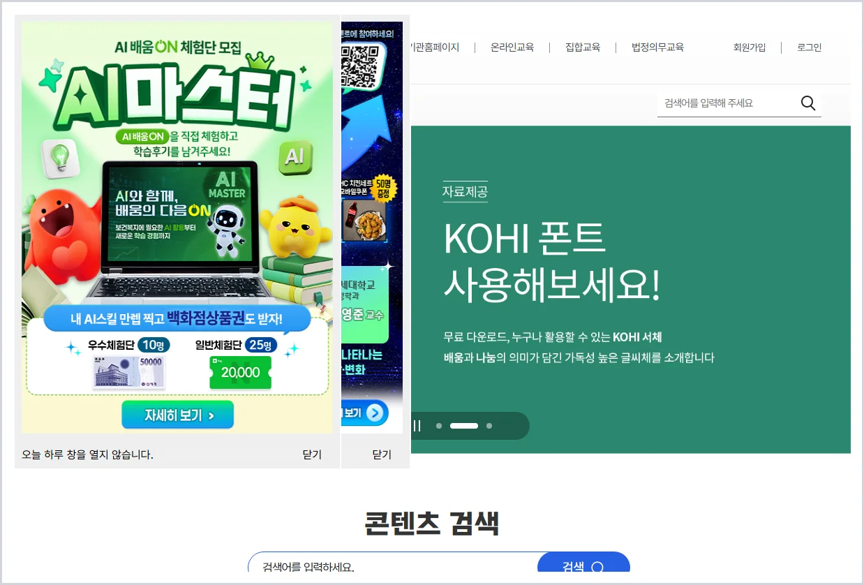 보이다 홈페이지 바로가기 (https://csp.kohi.or.kr/)