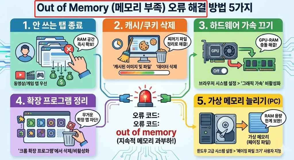 오류 코드: out of memory